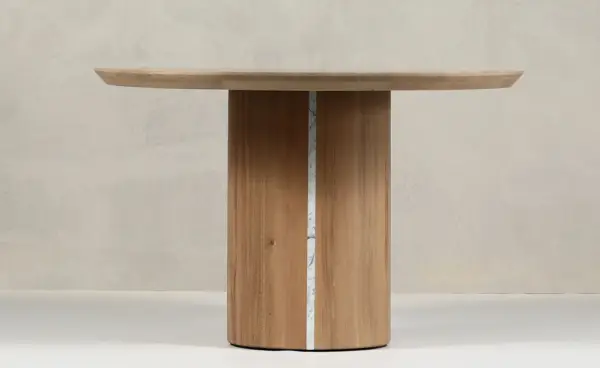 Mesa circular roble macizo Scar