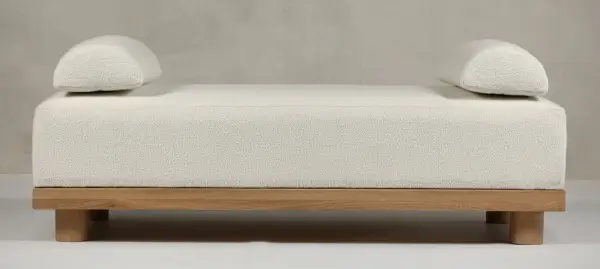 Banco madera roble macizo tapizado Sia