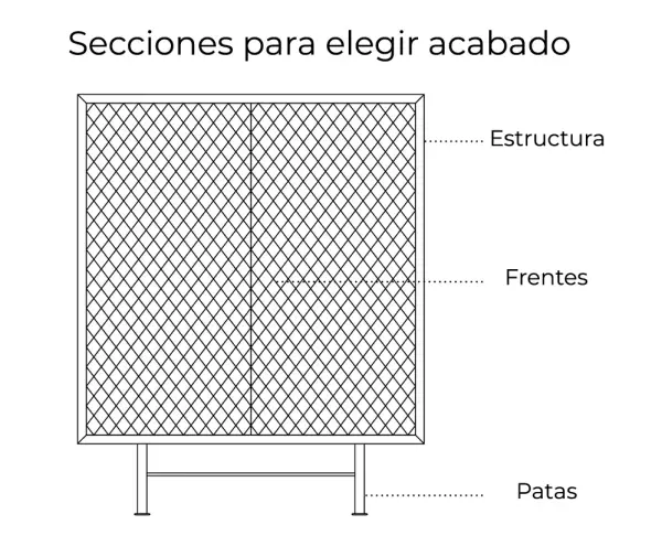 Mesa de televisión 2 cajones 2 puertas Scale