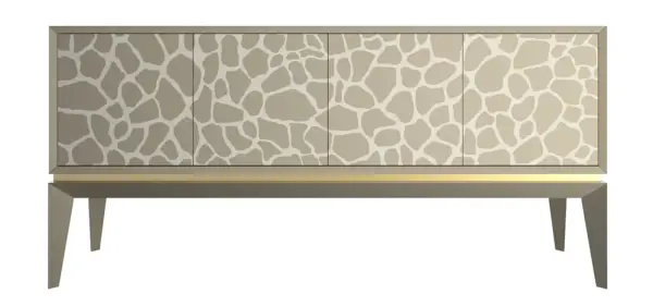 Aparador 4 puertas estampado animal print Giraffe Triangle