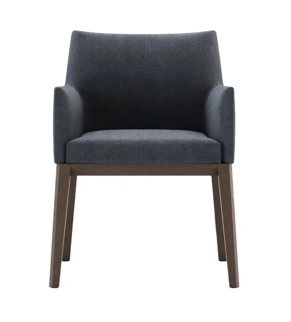Silla de madera maciza tapizada Carter