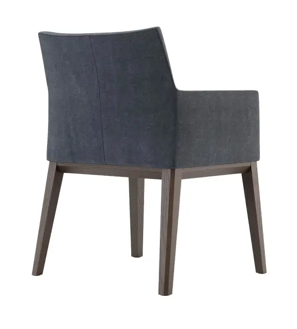 Silla de madera maciza tapizada Carter