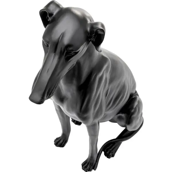 Figura galgo Negro mate