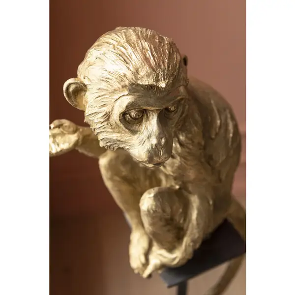 Figura decorativa Mono de circo dorado Kare