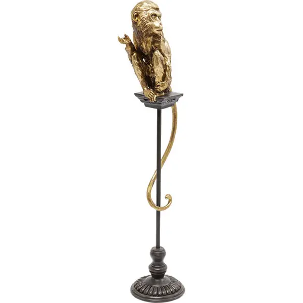 Figura decorativa Mono de circo dorado Kare