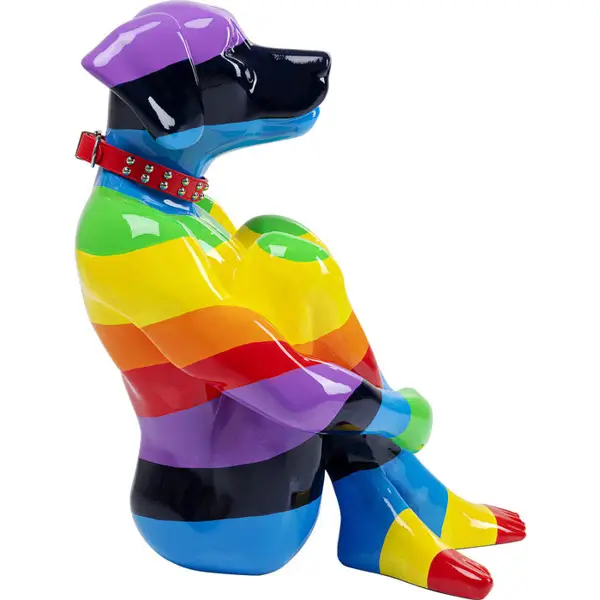 Figura decorativa Perro sentado Arco iris Kare