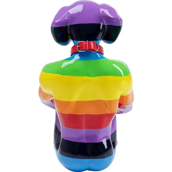 Figura decorativa Perro sentado Arco iris Kare