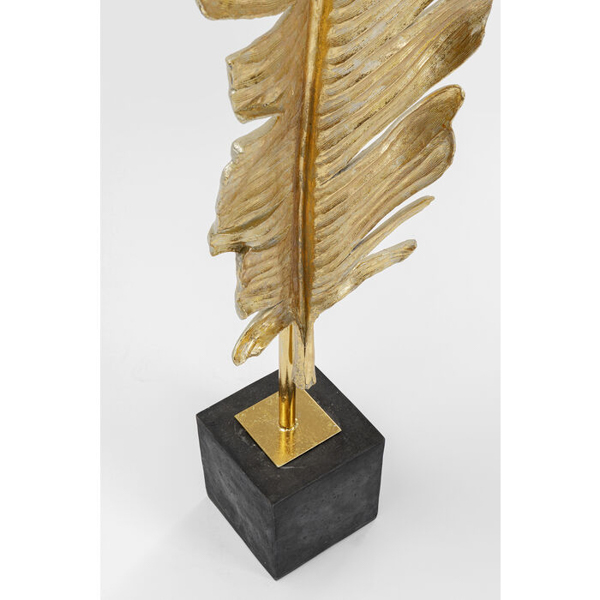 Figura decorativa Pluma dorada