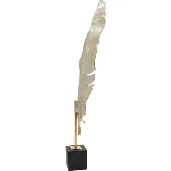 Figura decorativa Pluma dorada