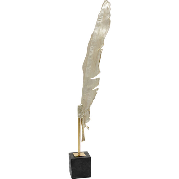 Figura decorativa Pluma dorada