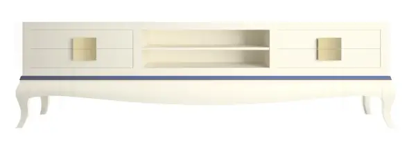 Mesa de televisión 4 cajones 2 huecos con tiradores Plain Quantum