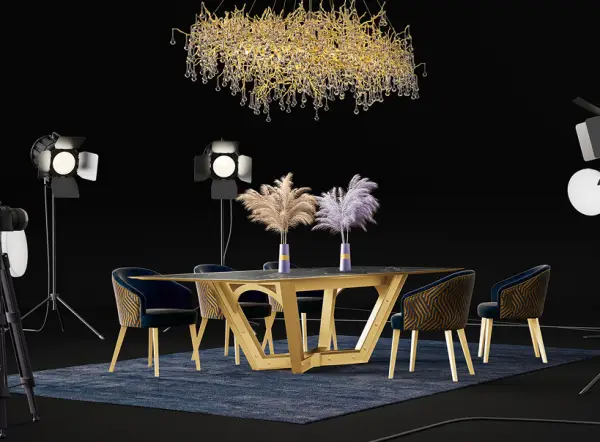 Mesa de comedor porcelánico de diseño Txoko