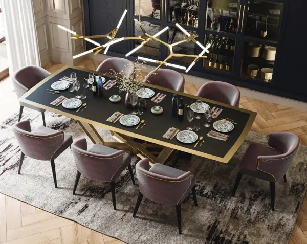 Mesa de comedor porcelánico de diseño Txoko
