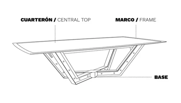 Mesa de comedor porcelánico de diseño Txoko