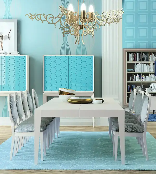 Mesa de comedor rectangular fija Triangle