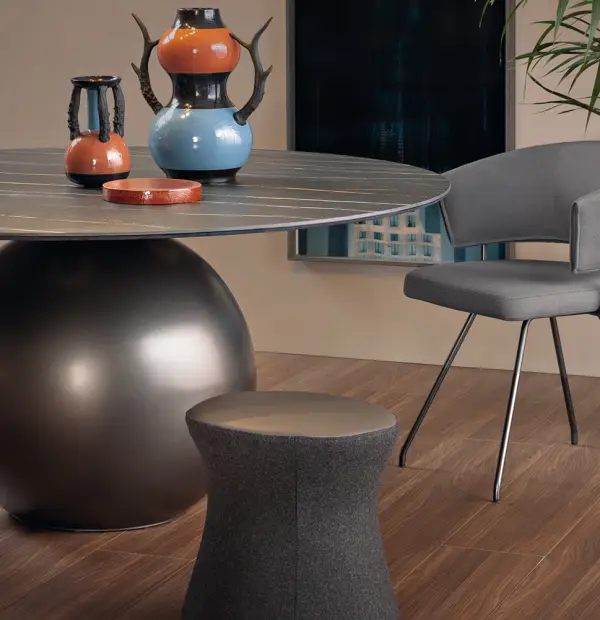 Mesa de comedor redonda cerámica Circus Bonaldo