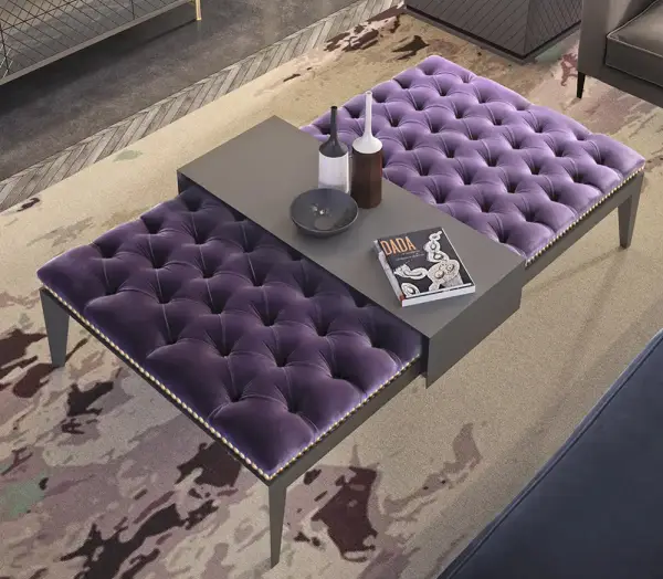 Mesa de centro tapizada de diseño Spicy