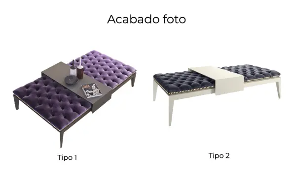 Mesa de centro tapizada de diseño Spicy