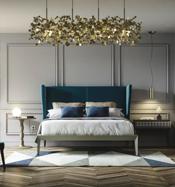 Cama tapizada con tachuelas Absolute