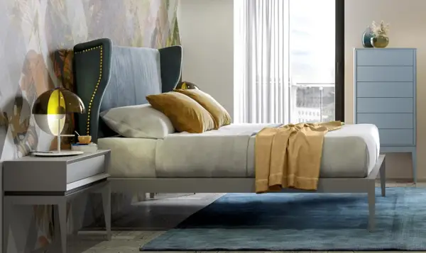 Cama tapizada con tachuelas Absolute