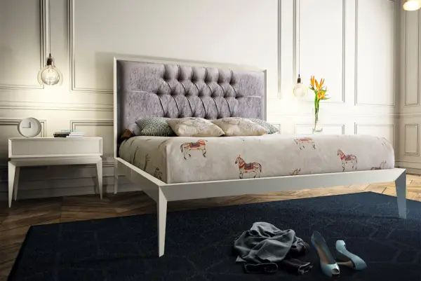 Cama tapizada de diseño Silky