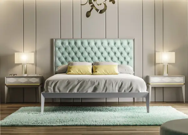 Cama tapizada con capitoné Insolence