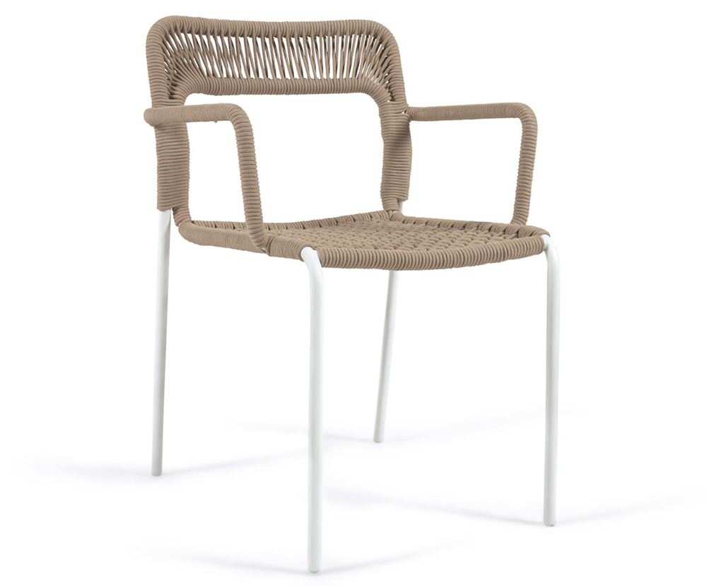 Sillón de jardín beige Cailin