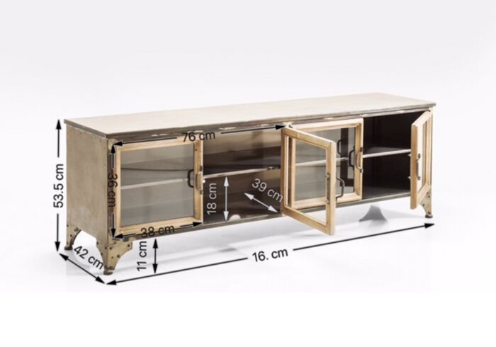 Mesa de televisión metal Kontor Kare