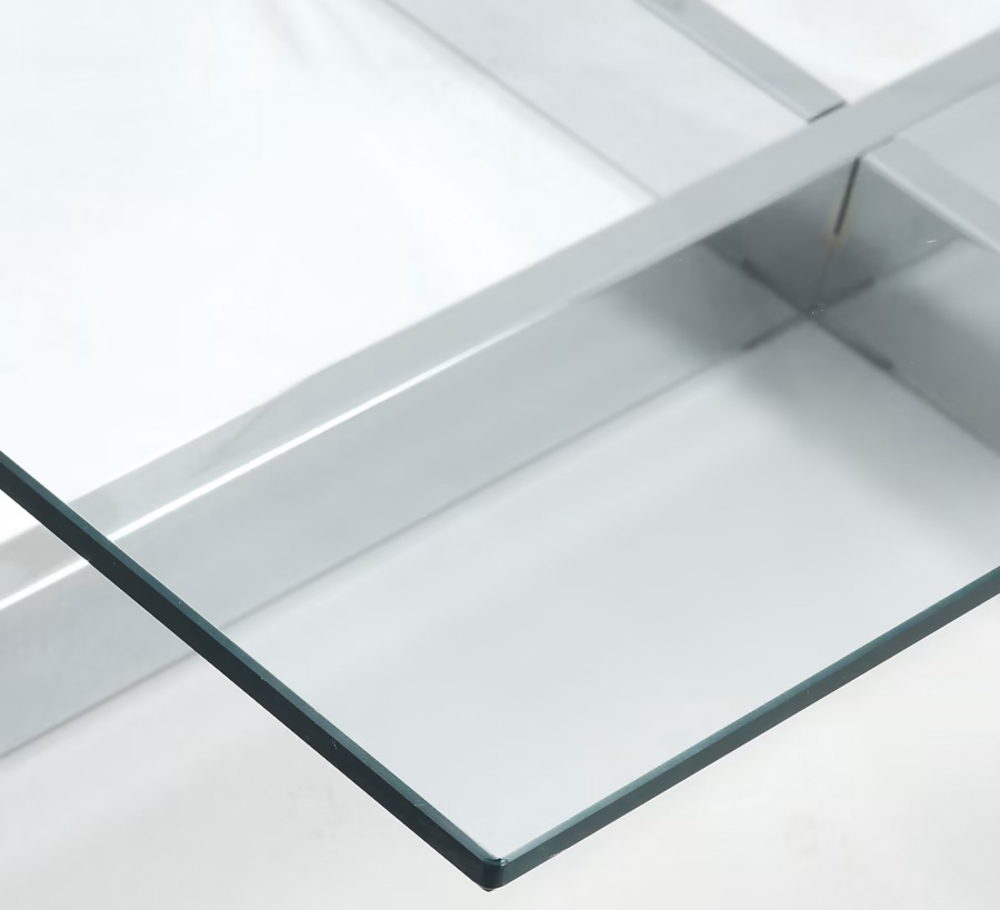 Mesa de centro Plum cromada cristal