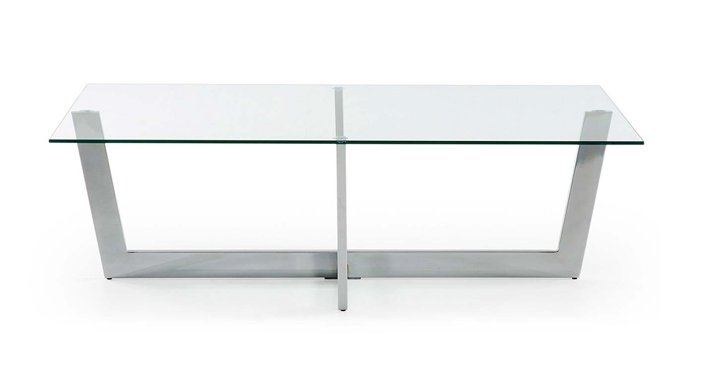 Mesa de centro Plum cromada cristal