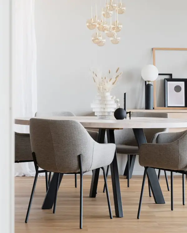 Mesa de comedor redonda extensible Fred 160 diámetro