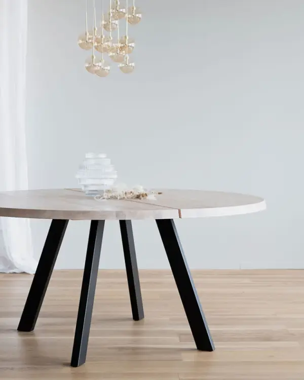 Mesa de comedor redonda extensible Fred 160 diámetro