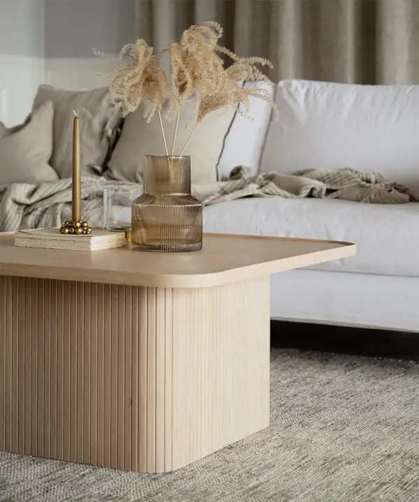 Mesa centro roble palillería Sullivan roble blanqueado