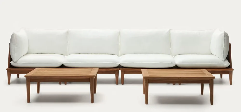 Sofá modular con 2 sillones y 2 mesas centro Portitxol