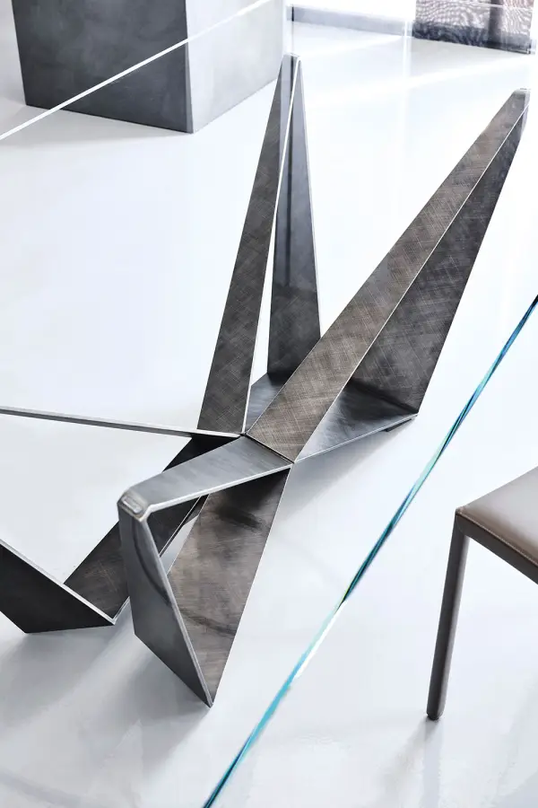 Mesa de comedor cristal Skorpio Cattelan
