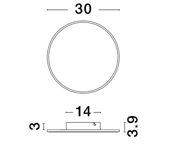 Aplique de pared circular de diseño