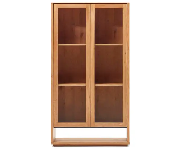 Vitrina 2 puertas acabado natural Alguema