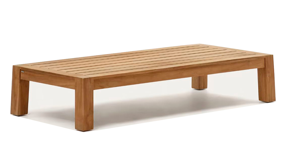 Mesa de centro de jardín teca maciza Forcanera