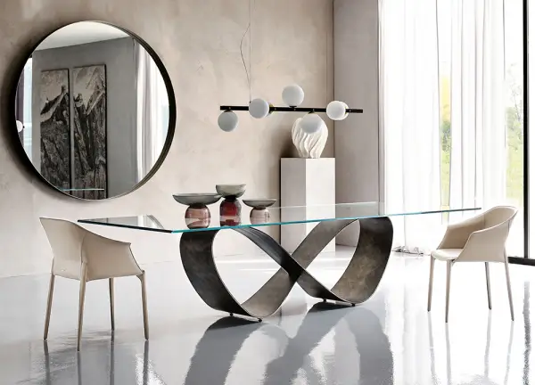 Mesa de comedor cristal Butterfly Cattelan