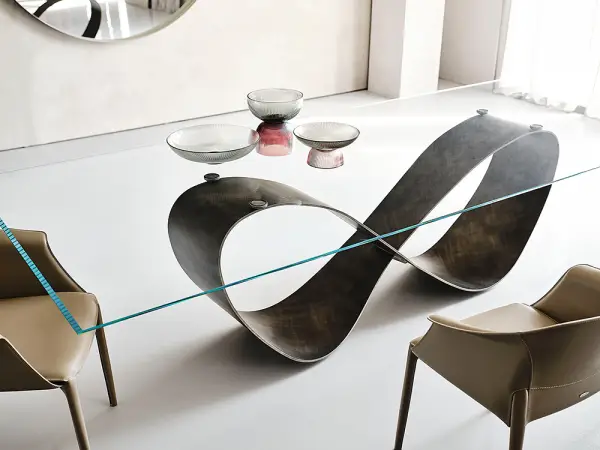 Mesa de comedor cristal Butterfly Cattelan