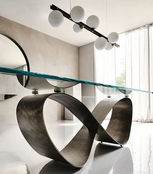 Mesa de comedor cristal Butterfly Cattelan