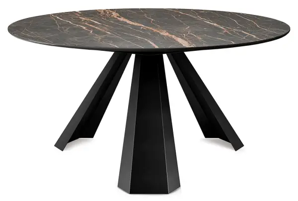 Mesa de comedor redonda keramik Eliot Cattelan