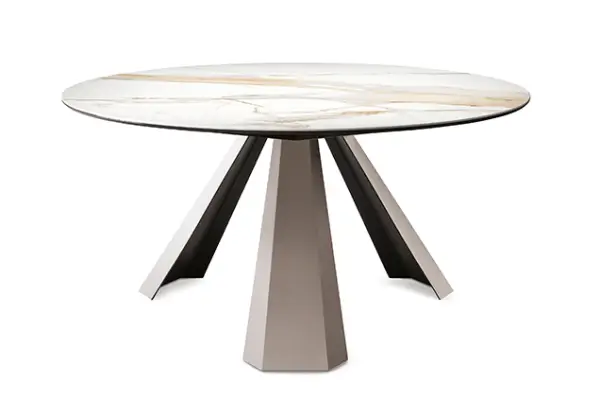 Mesa de comedor redonda keramik Eliot Cattelan
