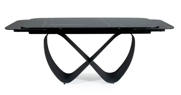 Mesa de comedor extensible porcelánico negro Infinity