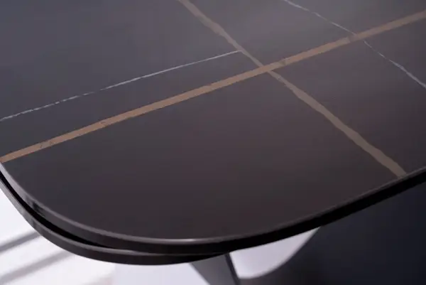 Mesa de comedor extensible porcelánico negro Infinity