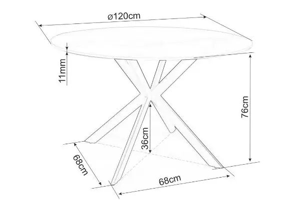 Mesa de comedor redonda porcelánico Talia