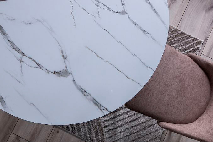 Mesa de comedor redonda porcelánico Ideal