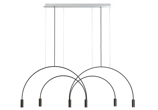 Lámpara de techo 4 arcos industrial Talvo
