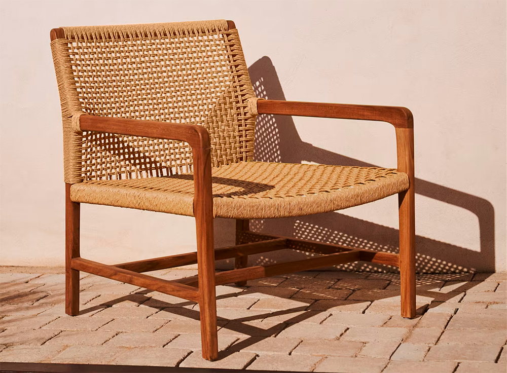 Sillón madera maciza de teca Sabolla