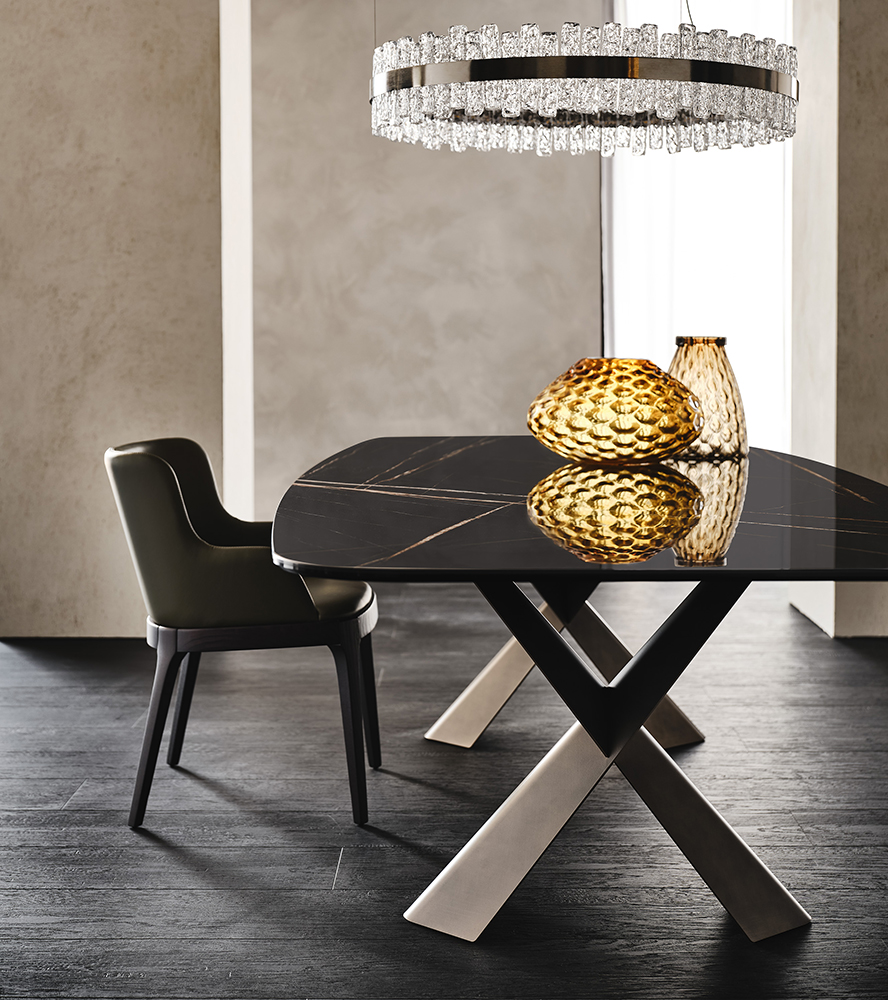 Mesa de comedor cristal rectangular Spyder Cattelan de lujo en  . Tu tienda de muebles de lujo